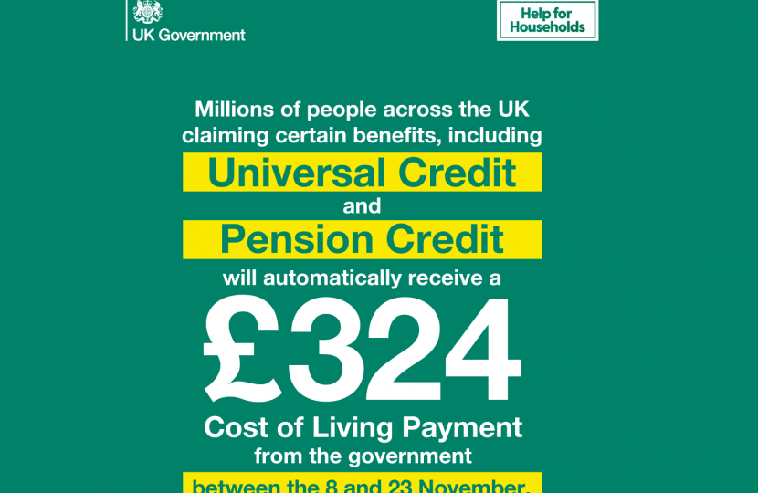 Over eight million households to receive second Cost of Living Payment